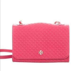 Tory Burch Marion Embossed Shrunken Shoulder Bag
